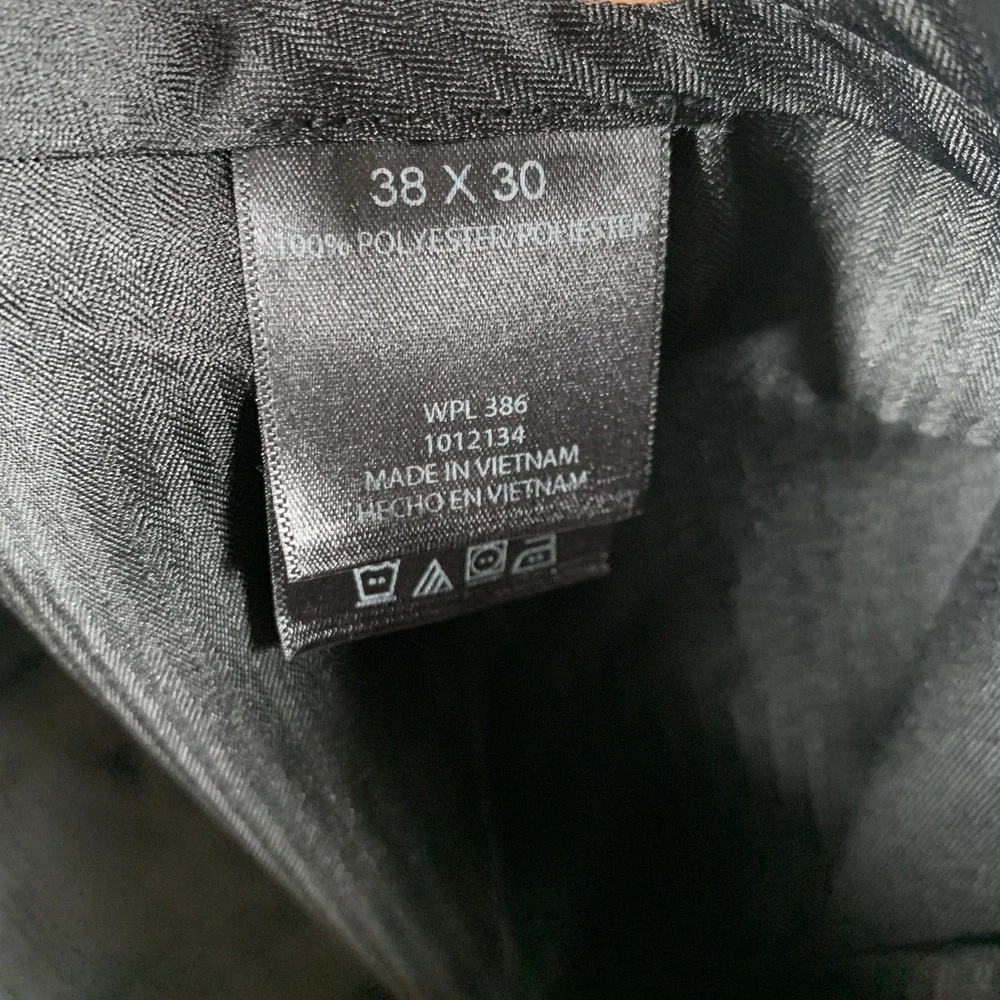Haggar Dress Pants Mens 38x30 Black Classic Fit Gabardine Work Business